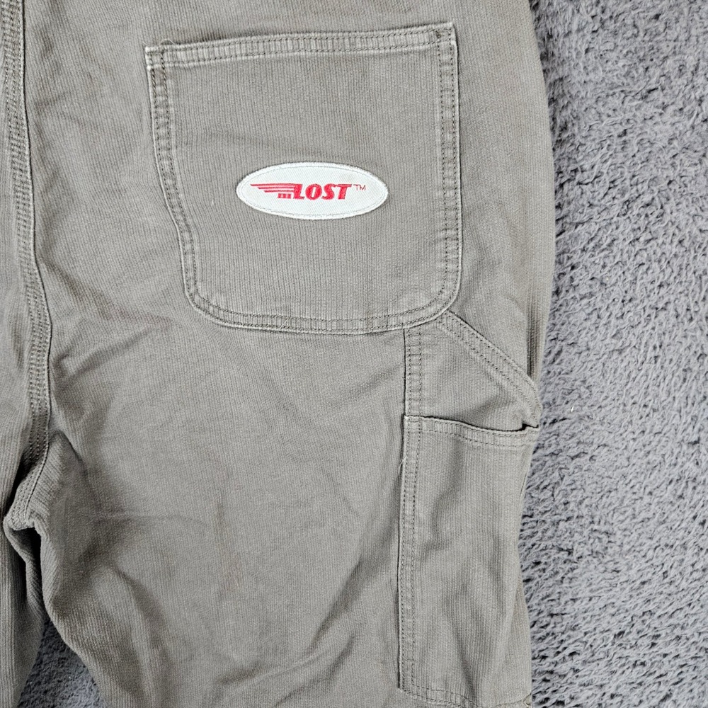 Lost Enterprises Mens 34 Carpenter Pants Olive Gray Skater Workwear Y2K - Picture 9 of 11